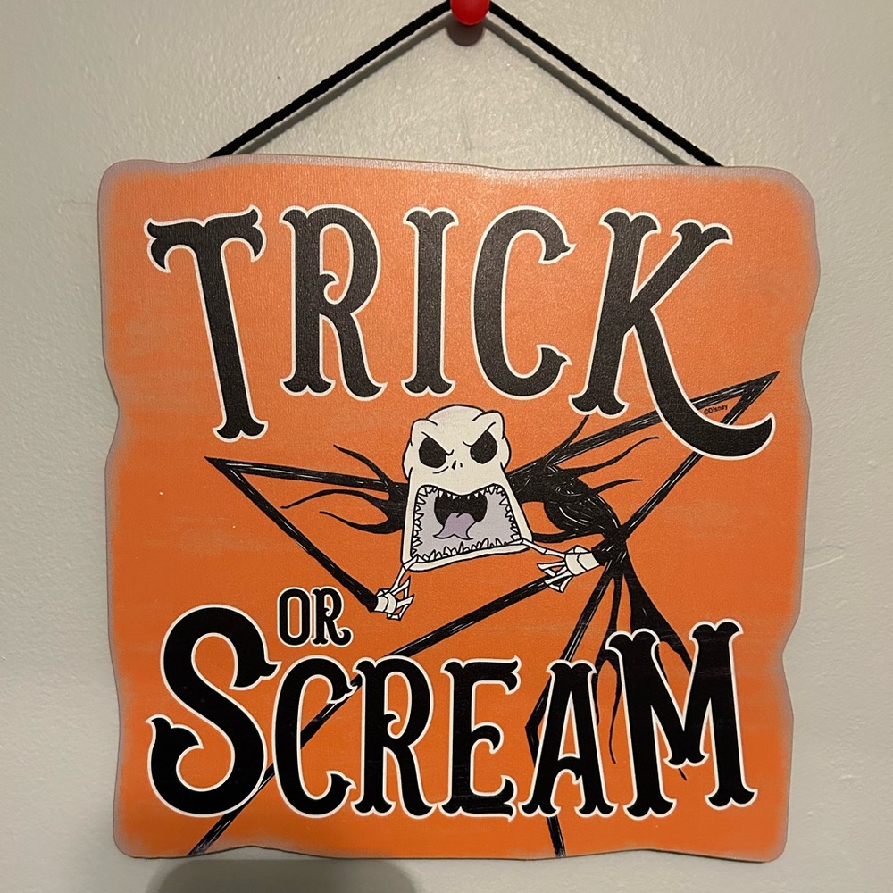 Nightmare Before Christmas Trick or Treat Door Sign